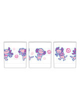 Axolotl rocks glass artwork