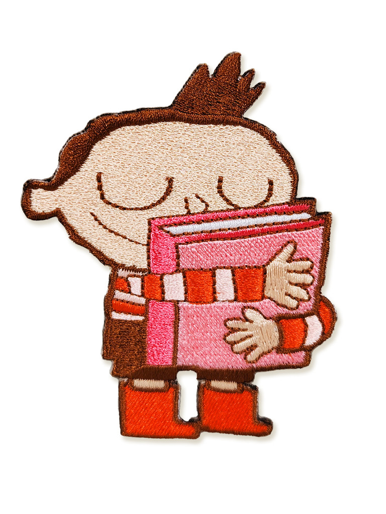 Hug Machine Book Hugger Embroidered Patch