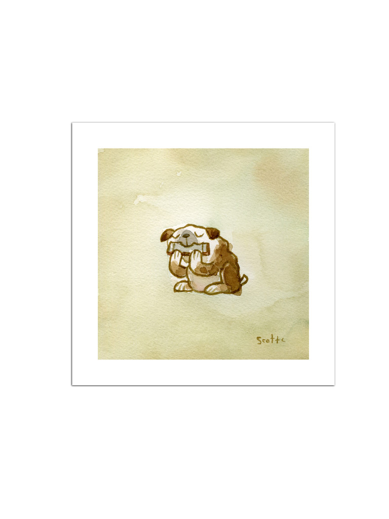 Harmonica Dog Print