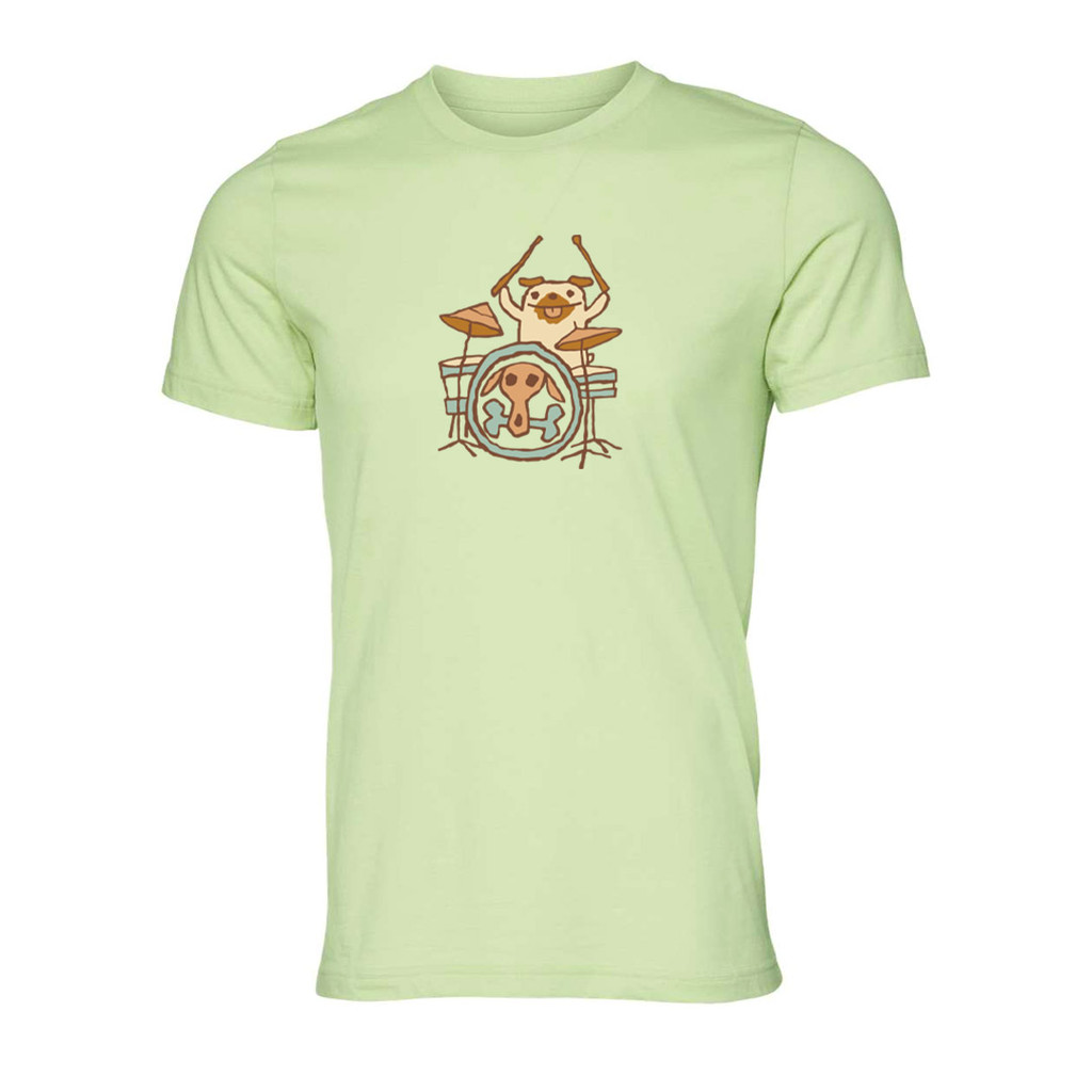 Drummer Dog Adult Tee Shirt