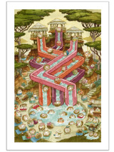 Hedgehog Water Park Print