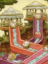 Hedgehog Water Park Print