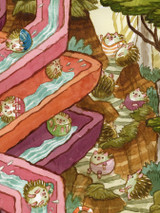 Hedgehog Water Park Print