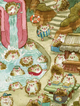 Hedgehog Water Park Print