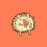 Hedgehog Enjoying Ice Cream  Infant One Piece