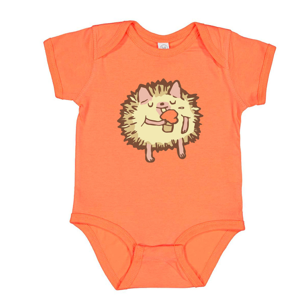 Hedgehog Enjoying Ice Cream  Infant One Piece