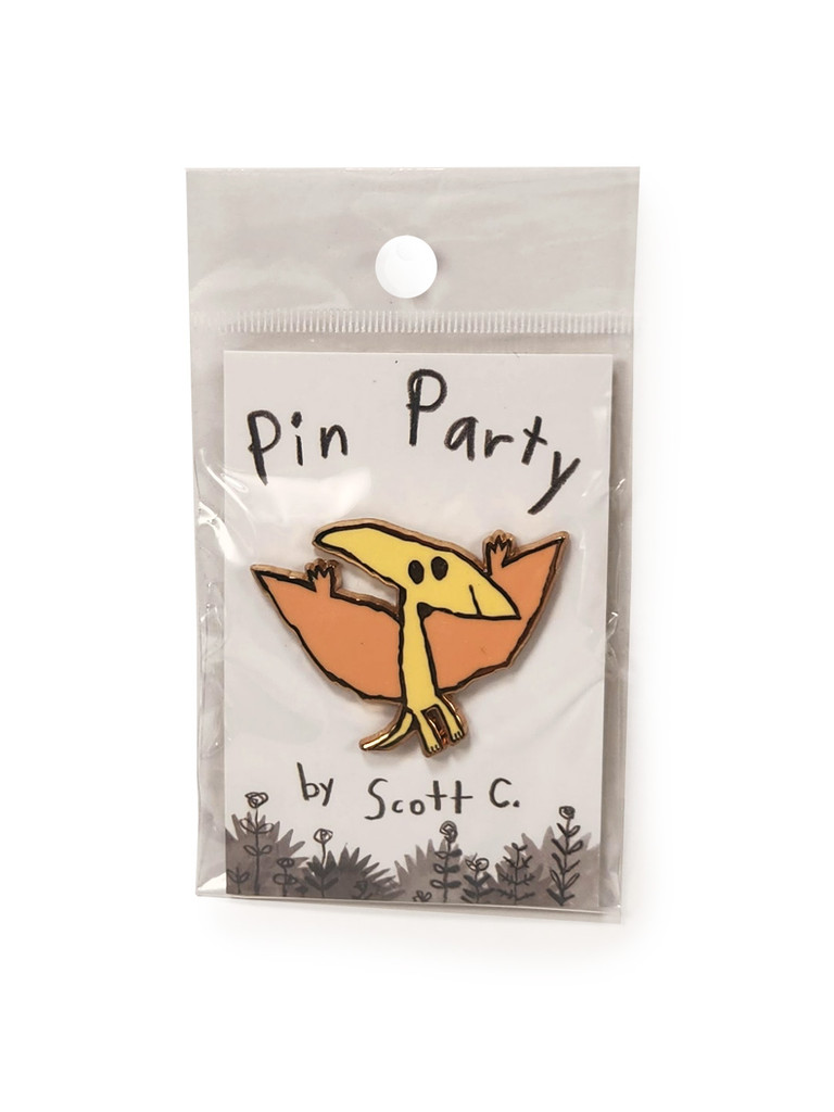 Dactyl enamel pin in package