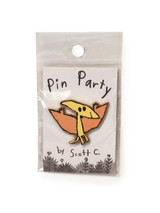 Dactyl enamel pin in package