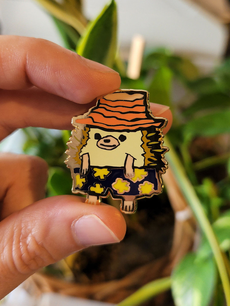 Vacation Hedgehog Enamel Pin