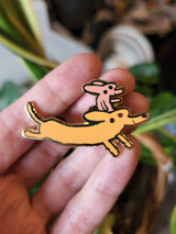 Puppy Ride Enamel Pin