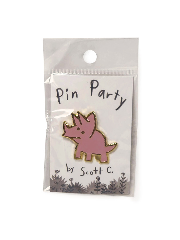 Triple Horner Enamel Pin