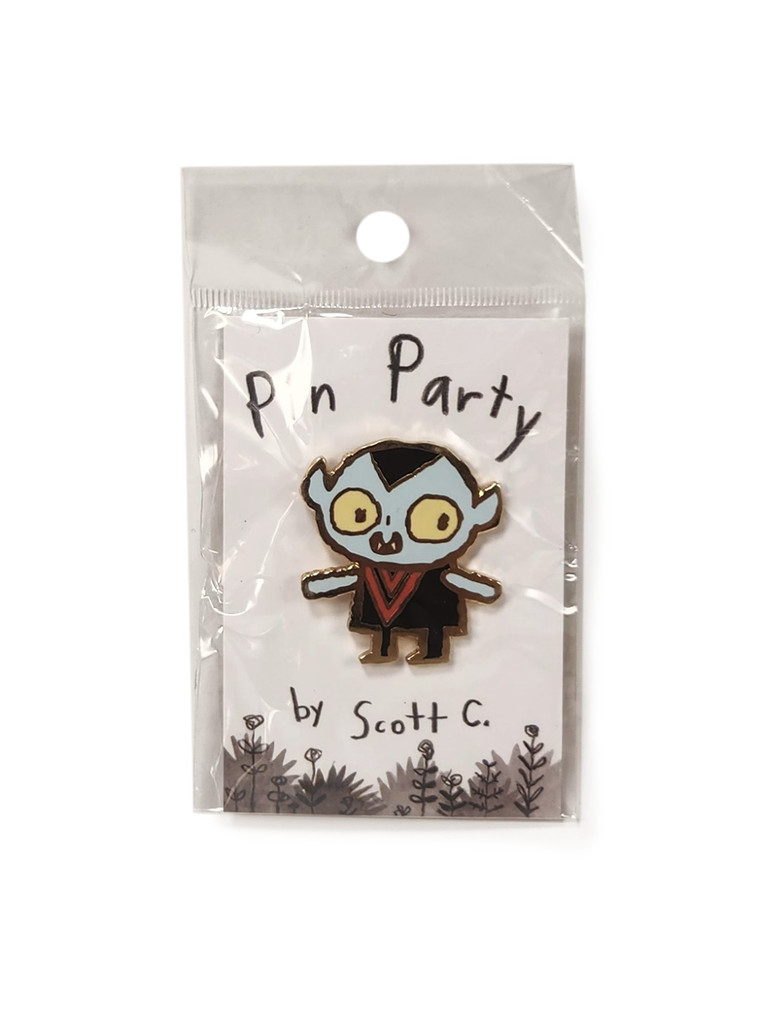 Vampy enamel pin package