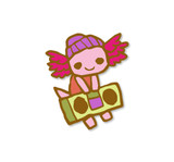 Axo Boom Box Enamel Pin