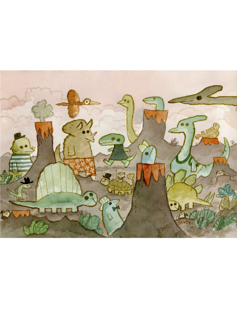 Dinosaur Day 100 Piece Puzzle