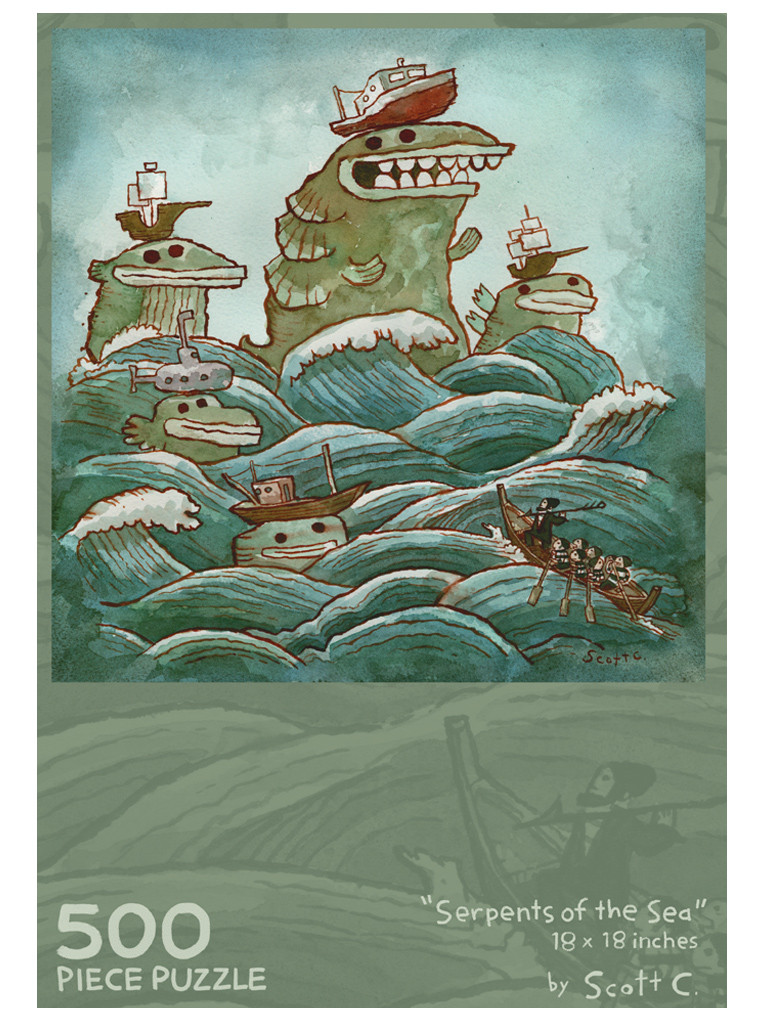 Serpents Of The Sea 500 piece puzzle