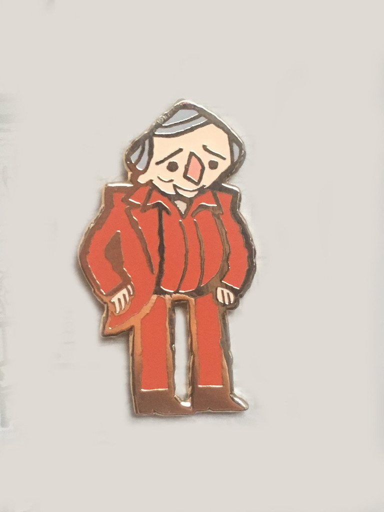 Man in Red Enamel Pin