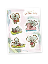 Koala Pool Party Sticker Sheet