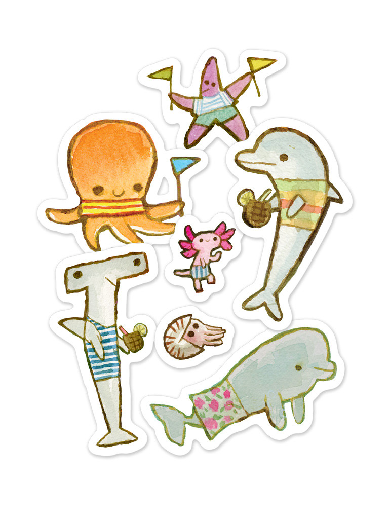 Ocean Life Sticker Sheet