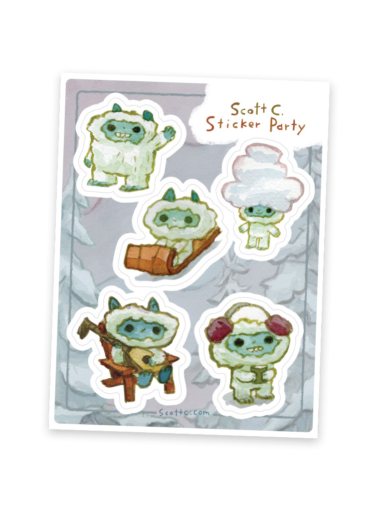 Snow Creature Sticker Sheet