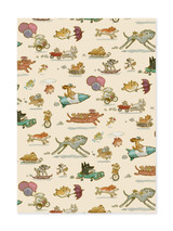 Dogs On The Go Tea Towel