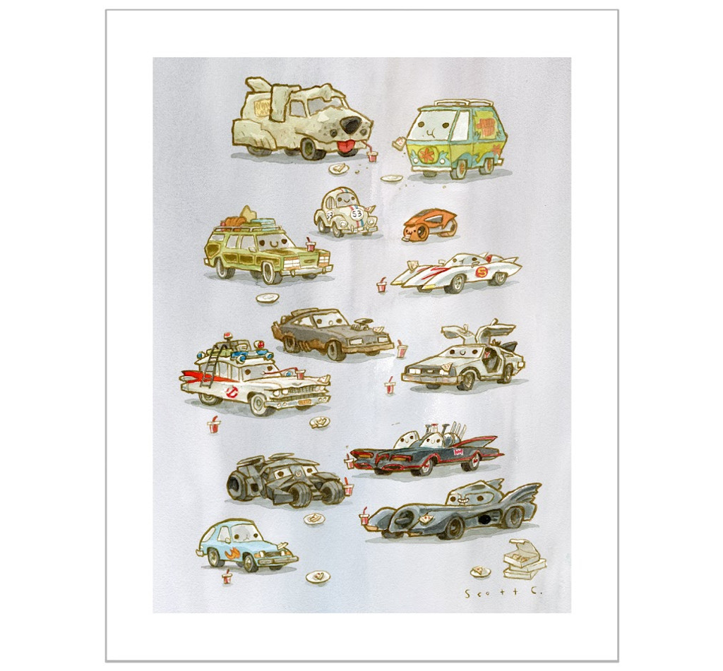 Driving Machines Enjoying Pizza