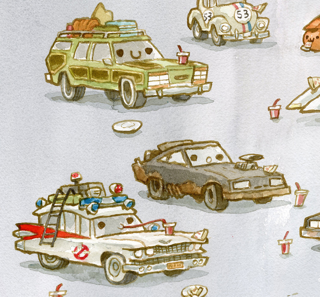 Driving Machines Enjoying Pizza