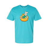 Tubing Dog Adult Tee Shirt