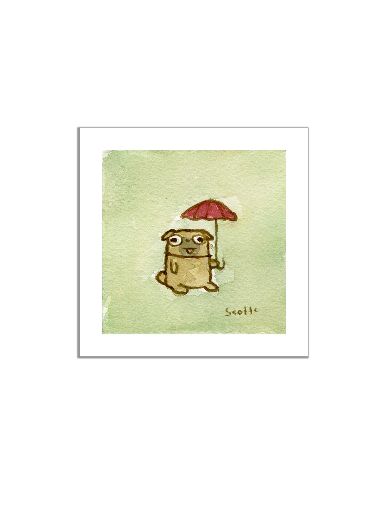 Umbrella Dog Print