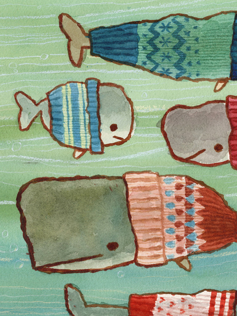 Whale Sweaters Print