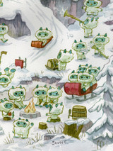 Snow Creature Mountain Top