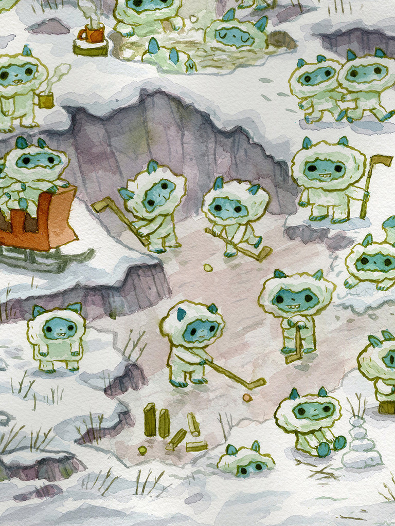 Snow Creature Mountain Top