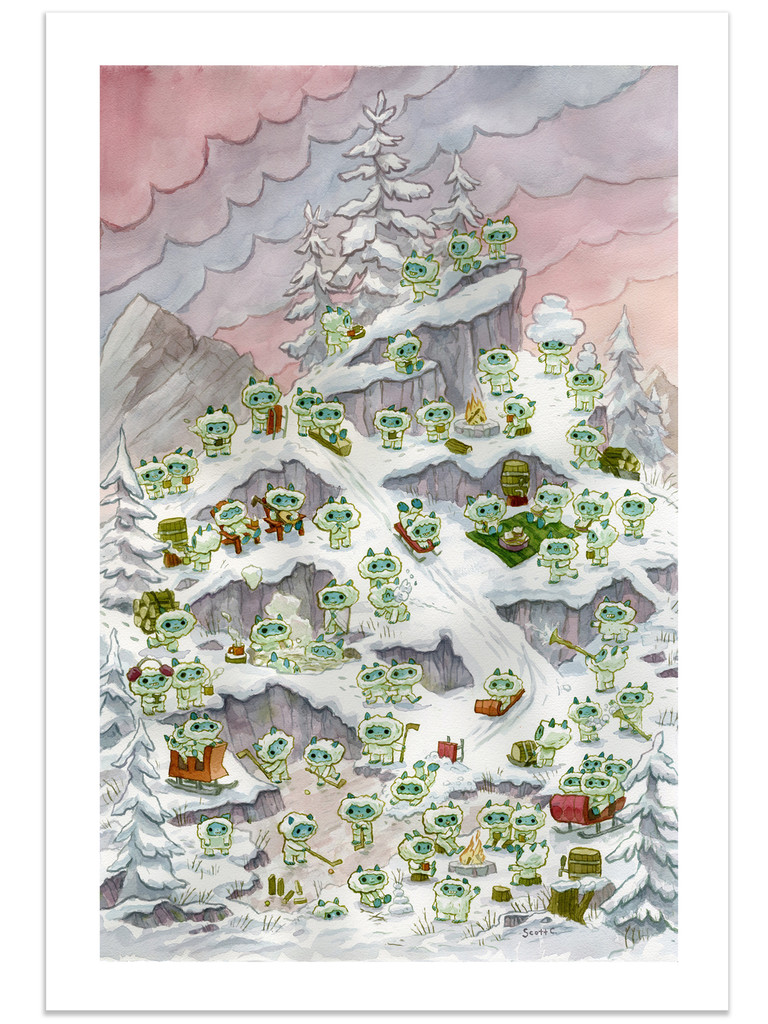 Snow Creature Mountain Top