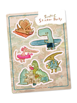 Dino Beach Sticker Sheet